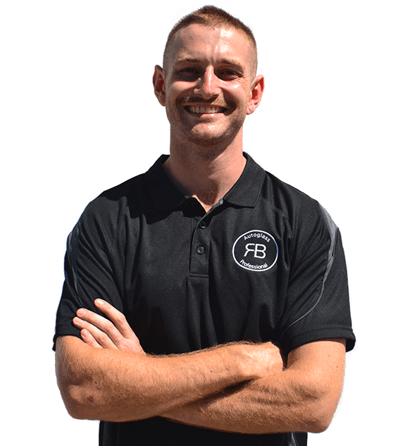 Arby in an Arby's Auto Glass polo shirt